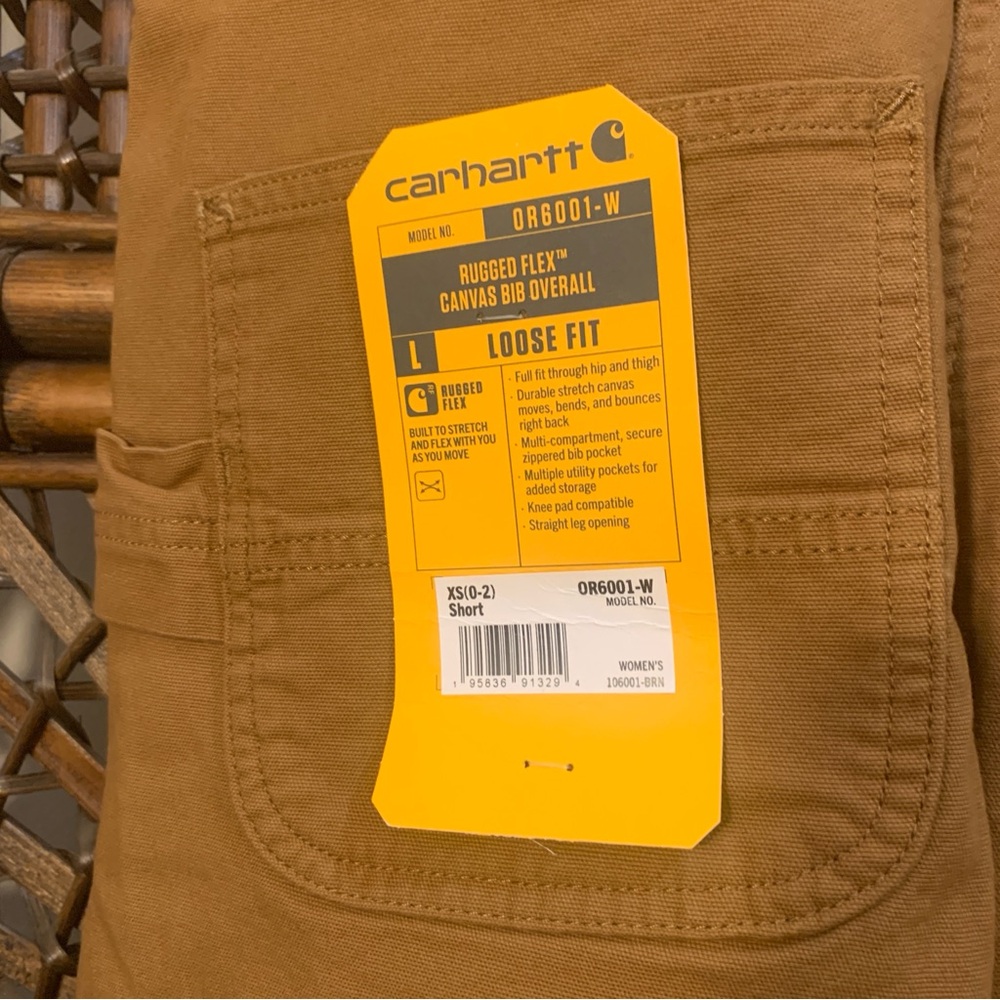 Carhartt Ashland Bib Work Overall Double Knee Rugged Flex Loose Fit - Picture 11 of 16